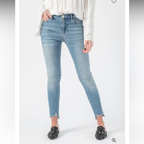 Frame Le High Skinny Front Chew in Paltrow - Picture 1 of 9